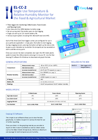 Thumbnail of document Data Sheet - EL-CC-2  Temp & RH Logger